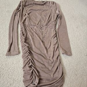 HYFVE Ruched Long Sleeve Bodycon Cocktail Dress – Size Small